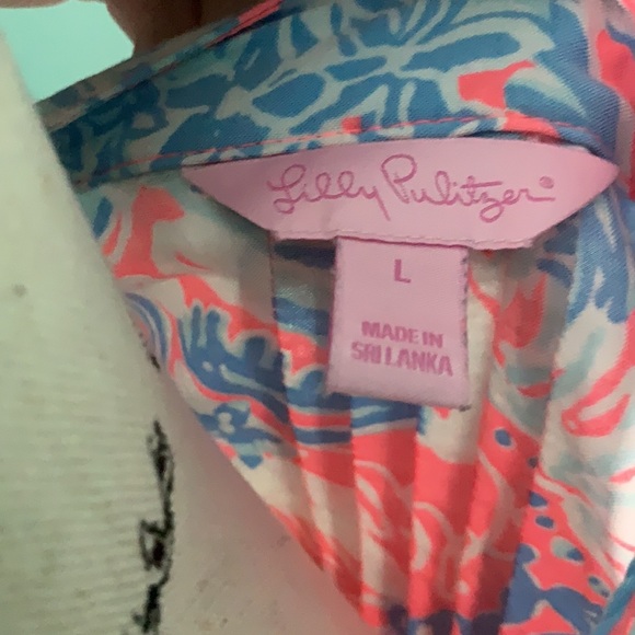 Lilly Pulitzer Tunic Shirt Size L - Picture 3 of 3
